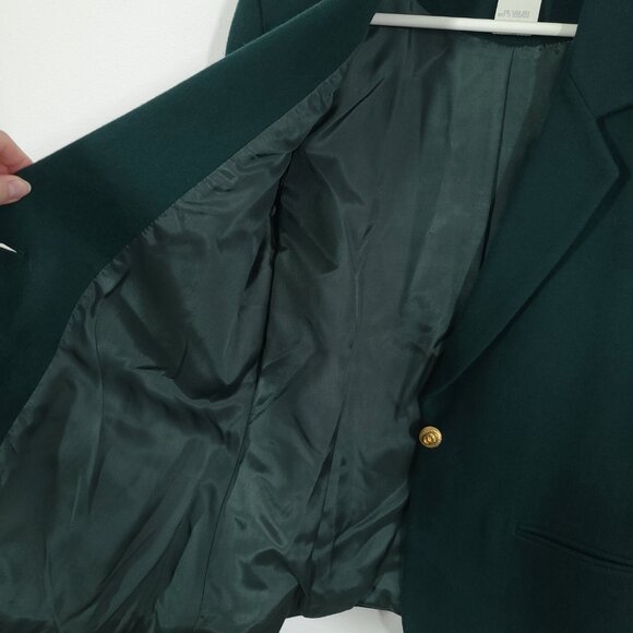 Vintage Green Wool Blend Blazer - Picture 2 of 7